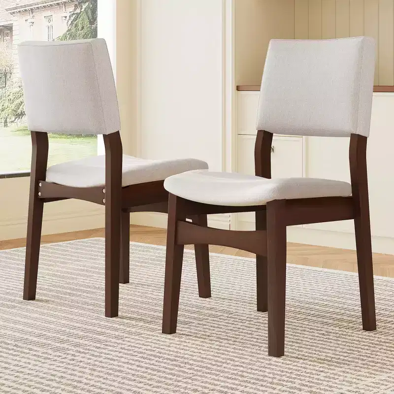 GDFStudio Delgado Upholstered Stackable Dining Chairs Set of 2