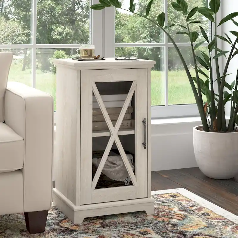 Small Farmhouse End Table with Storage