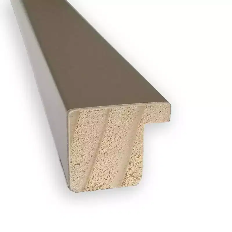 40 x 29 Non-Beveled Svelte Clay Gray Wood Bathroom Wall Mirror - Amanti Art: Wall Mounted, Includes Hardware