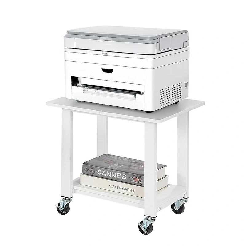 Industrial Mobile Printer Cart Holder with Lockable Wheels