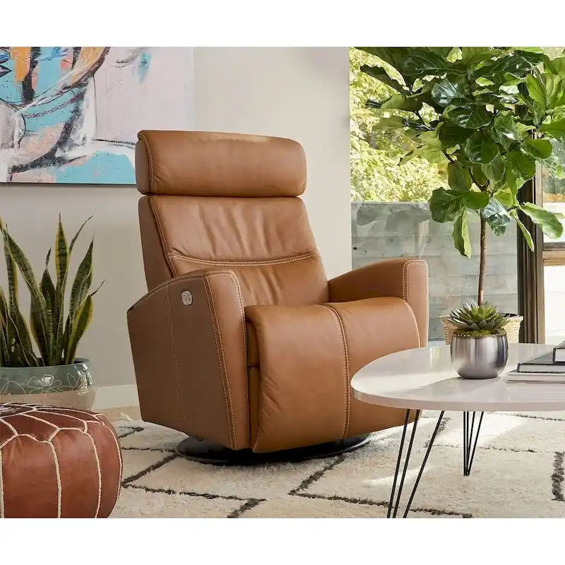Fjords Milan Leather Swing Recliner
