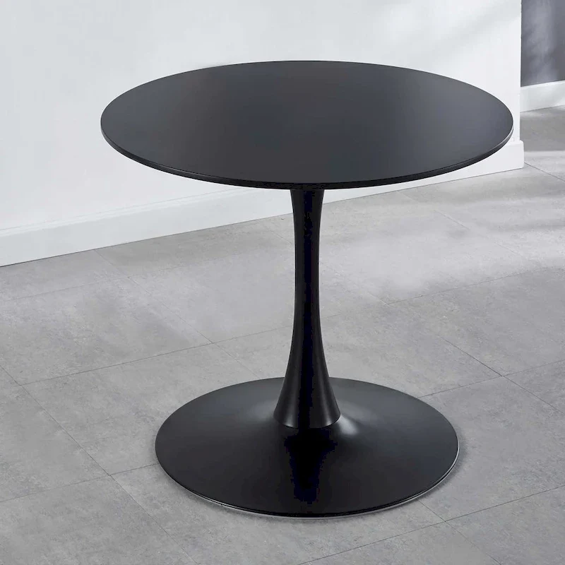 31.5Tulip Table Mid-century Dining Table for 2-4 people With Round Mdf Table Top, Pedestal Dining Table, Leisure Coffee Table