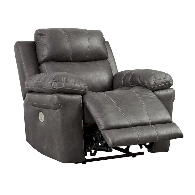 Erlangen Contemporary Power Recliner Adjustable Headrest Midnight