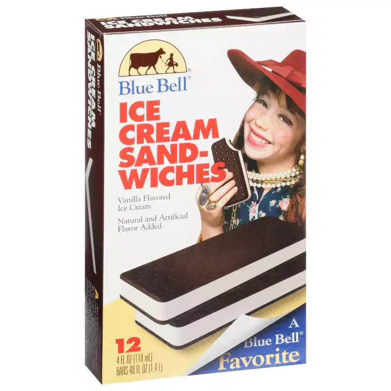 Blue Bell Ice Cream Sandwiches - 39oz/12ct