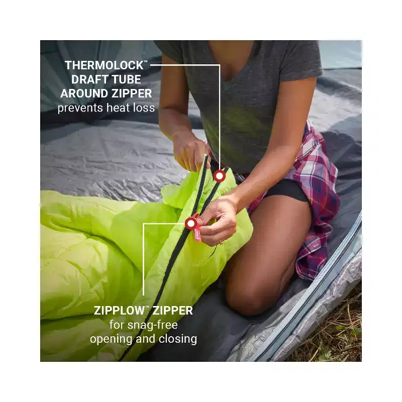 Coleman Adult Kompact 30°F Rectangle Sleeping Bag - Yellow