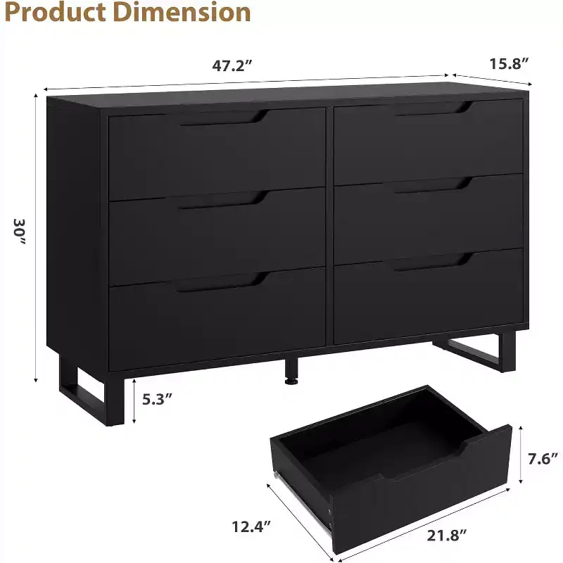 7 Dresser for bedroom, 55 Inch Wide Changing Table, Non-Built-in Horizontal Drawer with Storage, Wooden Closet for Living Room, Hallway, Entrance