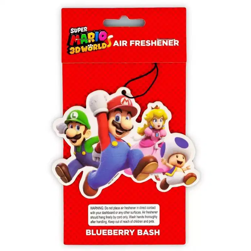 Super Mario Group Air Freshener | Licensed Nintendo Accessory - Blueberry Scent