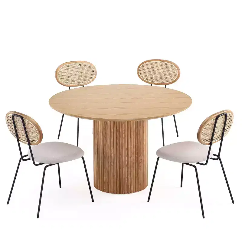 Manhattan Comfort 5pc 47.24" Hathaway and Jardin Round Dining Set