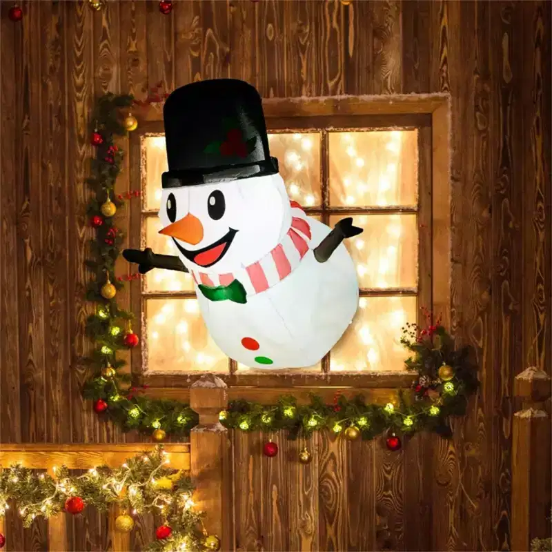 NAYSAYE 3FT Hanging Snowman Inflatable Christmas Decoration Festive Holiday Yard Display for Home Garden, 31.5*29.5*41.3