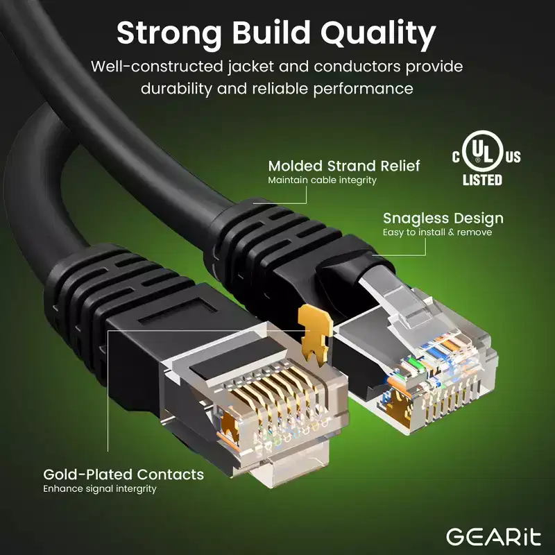 GEARit Cat 6 Ethernet Patch Cable (20-Pack) - 2 Feet