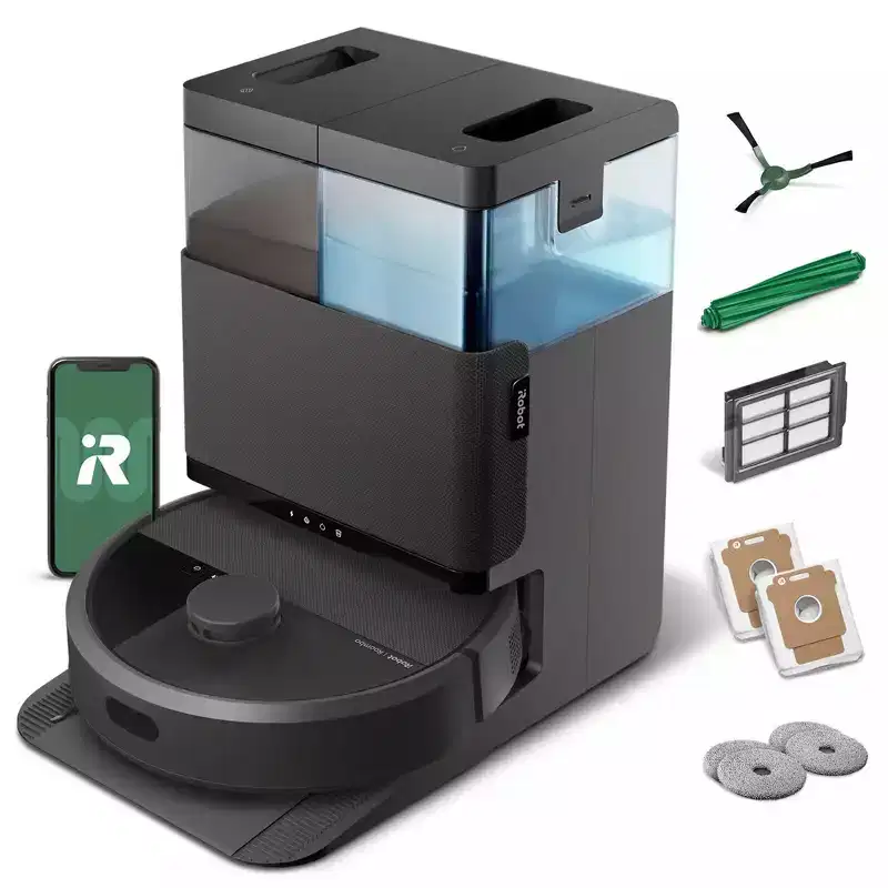 iRobot Roomba Plus 405 (G185) Combo Cordless Vacuum & Mop G185020 5.8" Cleaning Path Black