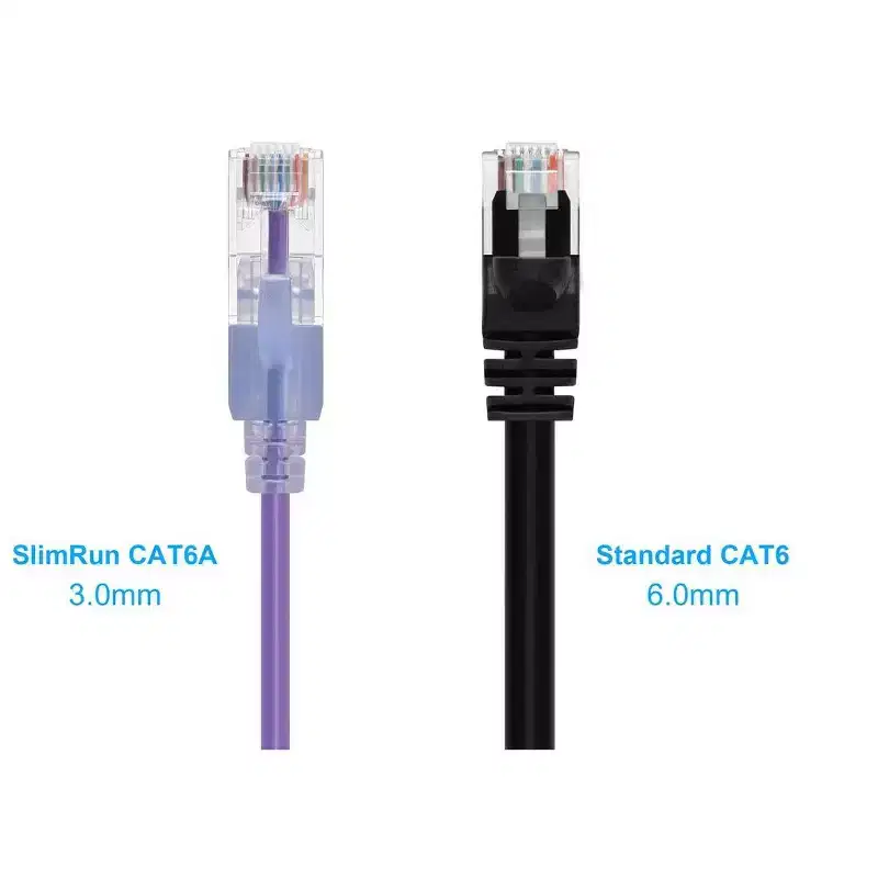 Monoprice Cat6A Ethernet Patch Cable - 7 Feet - Purple (10 Pack) Snagless RJ45 550Mhz UTP Pure Bare Copper Wire 10G 30AWG - SlimRun Series
