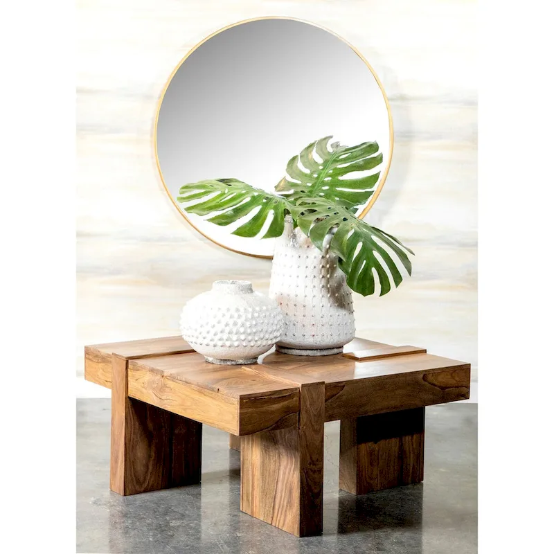 Natural Wooden Square Coffee Table