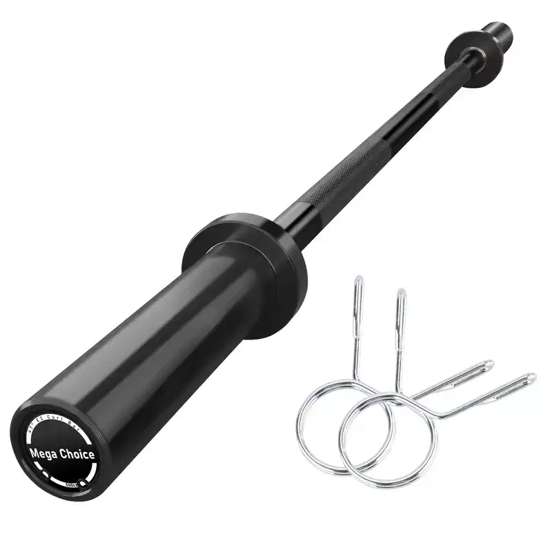 4FT Barbell Weight Bar 500lbs Capacity, 47 EZ Curl Bar Workout Barbell Fit 2'' Standard Weights, Steel Straight Weight Bar