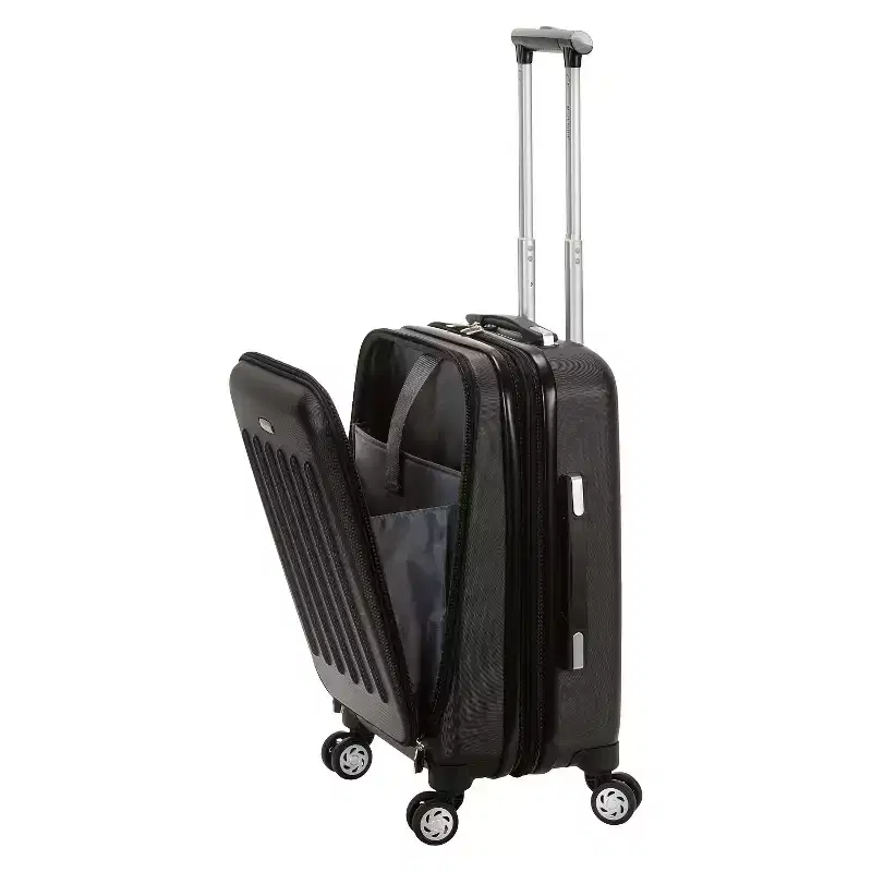 Rockland Titan Polycarbonate Hardside Carry On Spinner Suitcase - Black