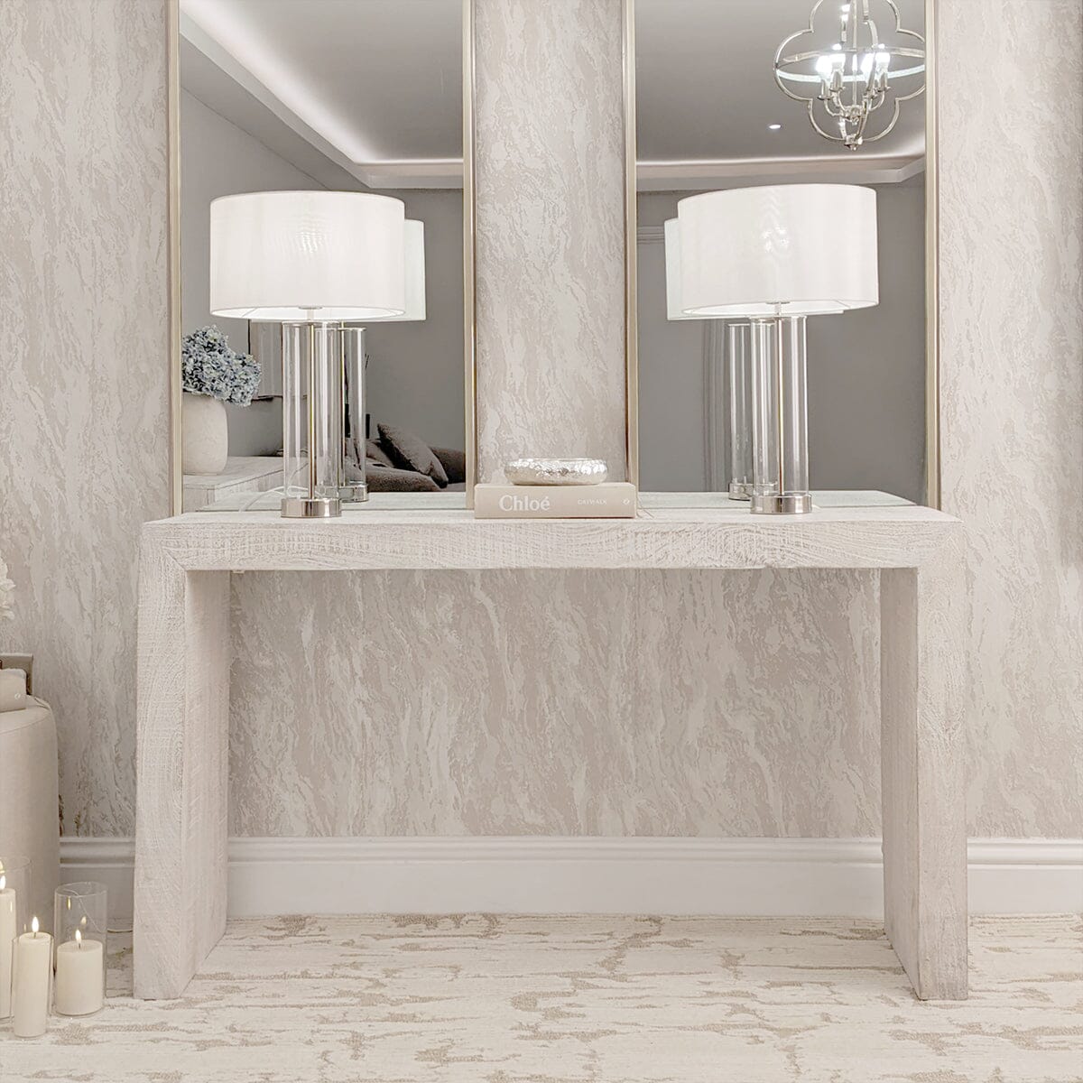 Whitewash Console Table