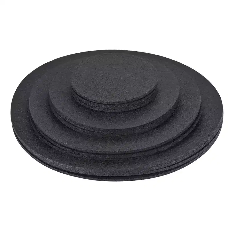Unique Bargains Indoor Round Reversible Absorbent Waterproof Plant Pot Saucers Coaster Felt Pad Mats 1 Set of 16 Pcs