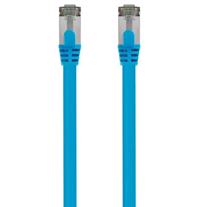 Monoprice Cat8 26AWG S/FTP Ethernet Network Cable - 25 Feet - Blue, 2GHz, 40Gbps, 3dB Headroom, Pure Bare Copper, PVC - Entegrade Series