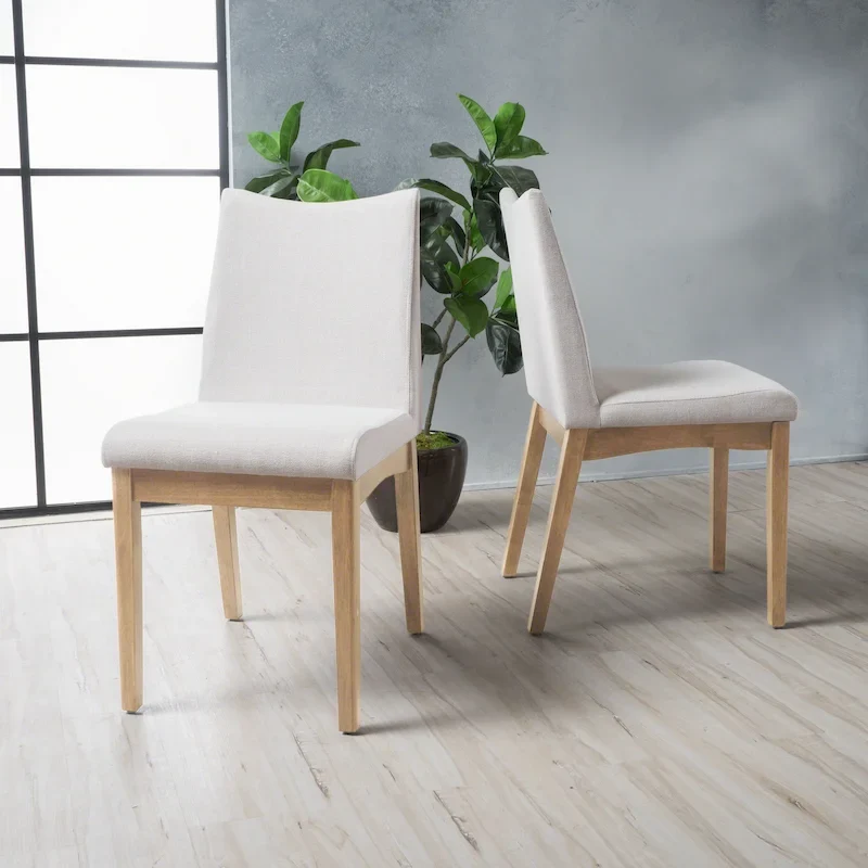 Dimitri Mid-Century Fabric Dining Chair (Set of 2) by Christopher Knight Home