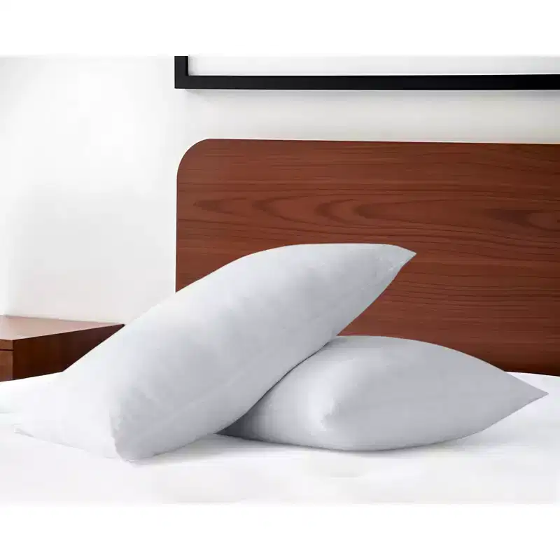 HomeRoots Set of Two White Linen King Pillowcases