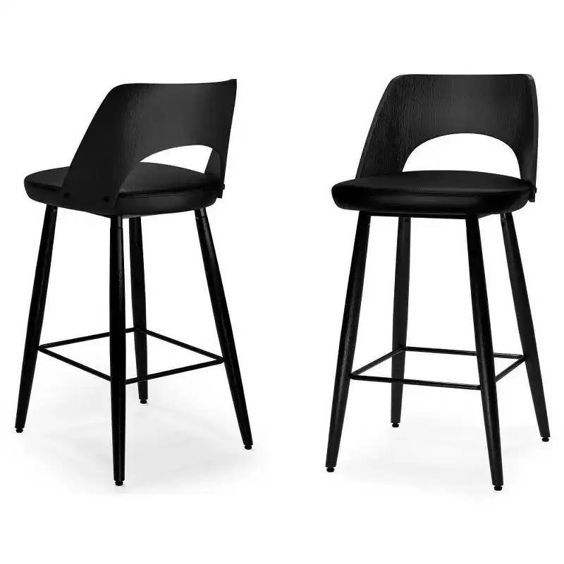 WyndenHall Set of 2 Addley Counter Height Barstools