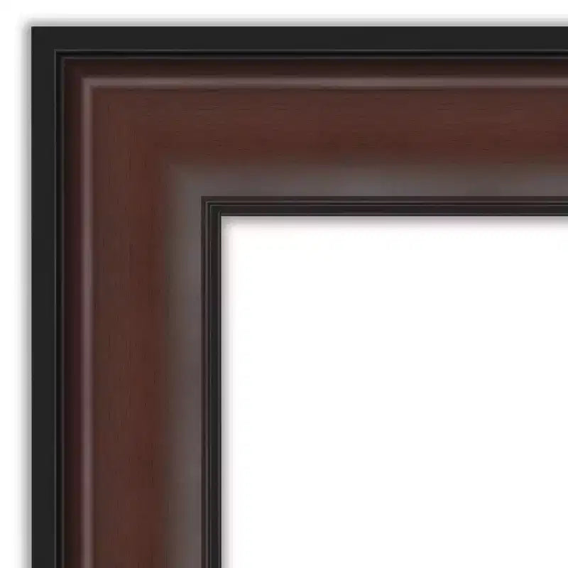 Harvard Walnut Beveled Framed Wall Mirror