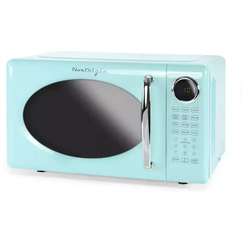 Nostalgia Retro Compact 0.7 Cu Ft & 700-Watt Countertop Microwave Oven