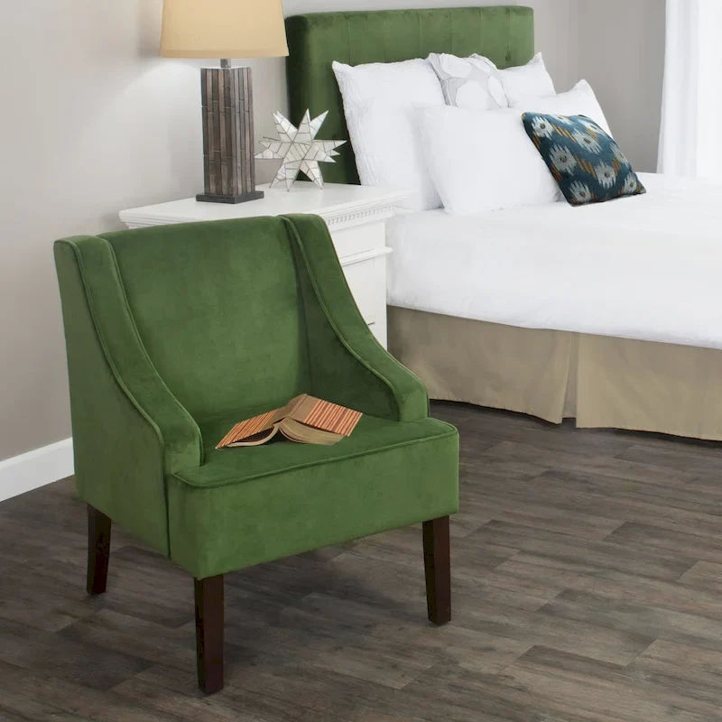 Lyric Velvet Swoop Arm Accent Chair