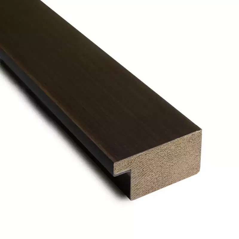Amanti Art Espresso Brown Non-Beveled Wood Bathroom Wall Mirror