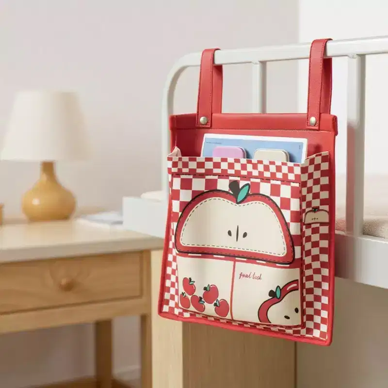 Alilang Hanging Storage Bag with Playful House Print and Snap-On Straps 15.5x12in