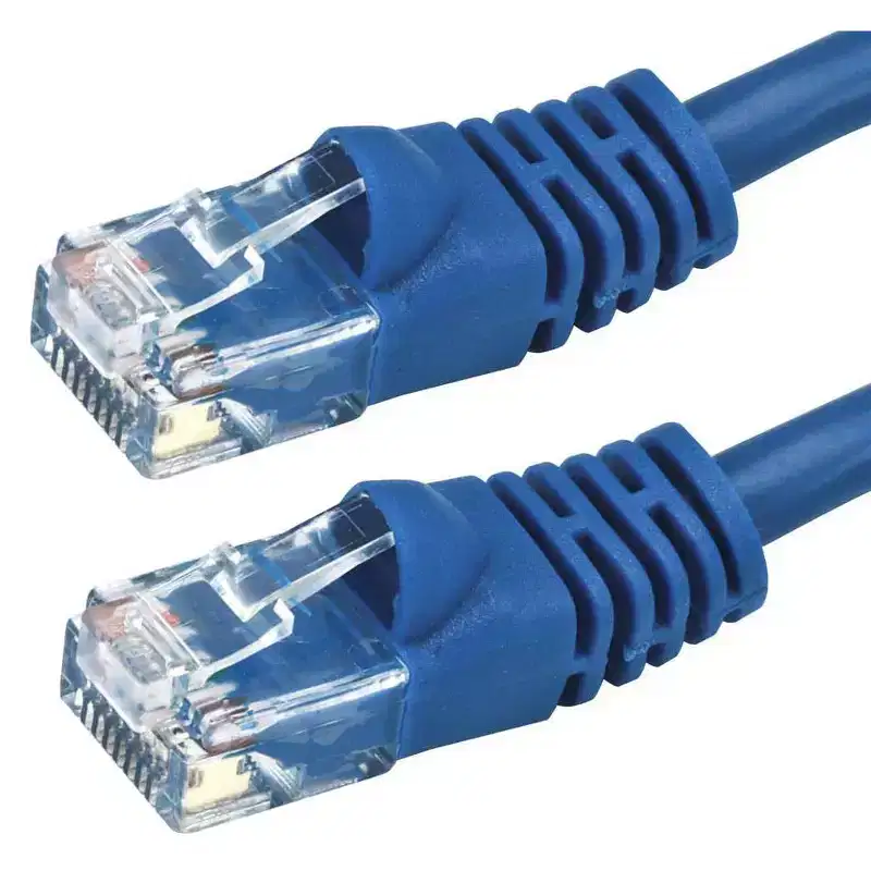 Monoprice Cat6 Ethernet Patch Cable - 5 Feet - Blue | Network Internet Cord - RJ45, Stranded, 550Mhz, UTP, Pure Bare Copper Wire, 24AWG