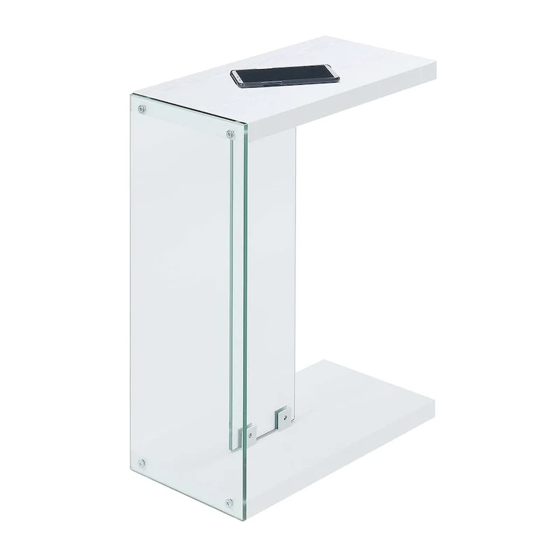 Glass C End Table