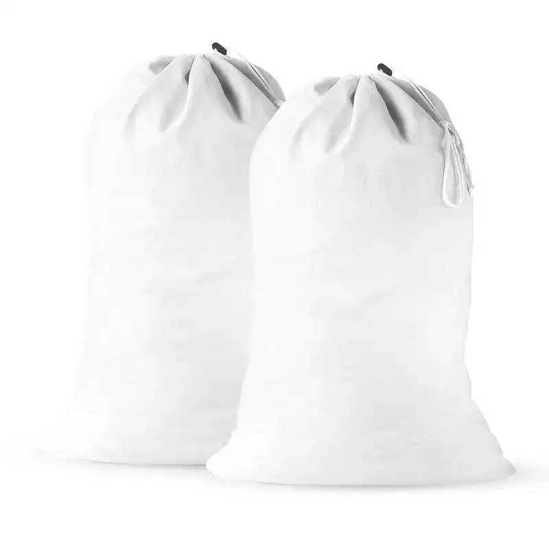 Narwey 2 Pack - Cotton Laundry Bag, Heavy Duty Large Laundry Bags