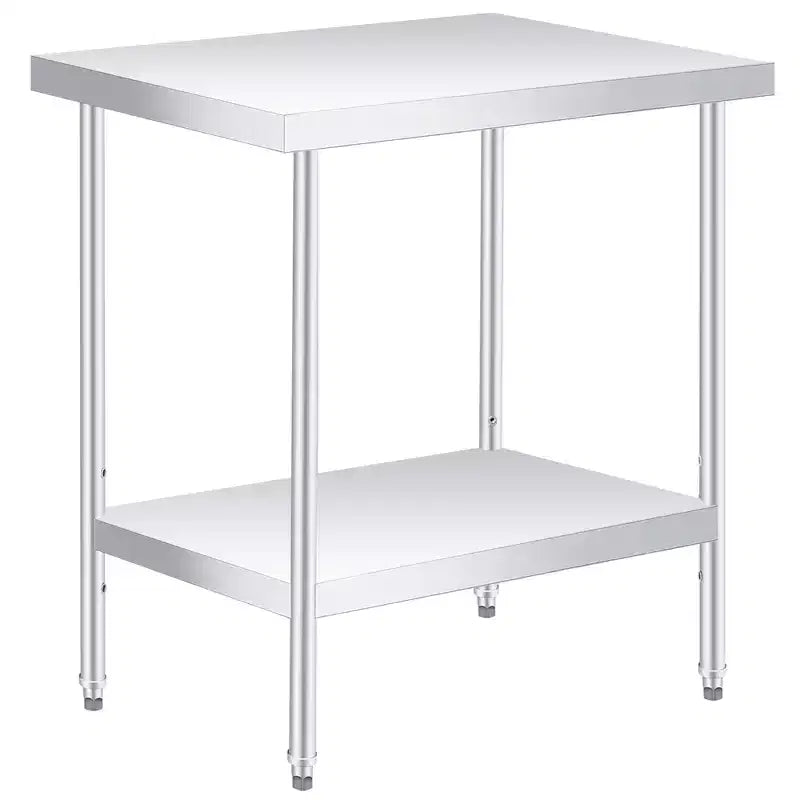 30 x 24 Inch Stainless Steel Work Table with Lower Shelf