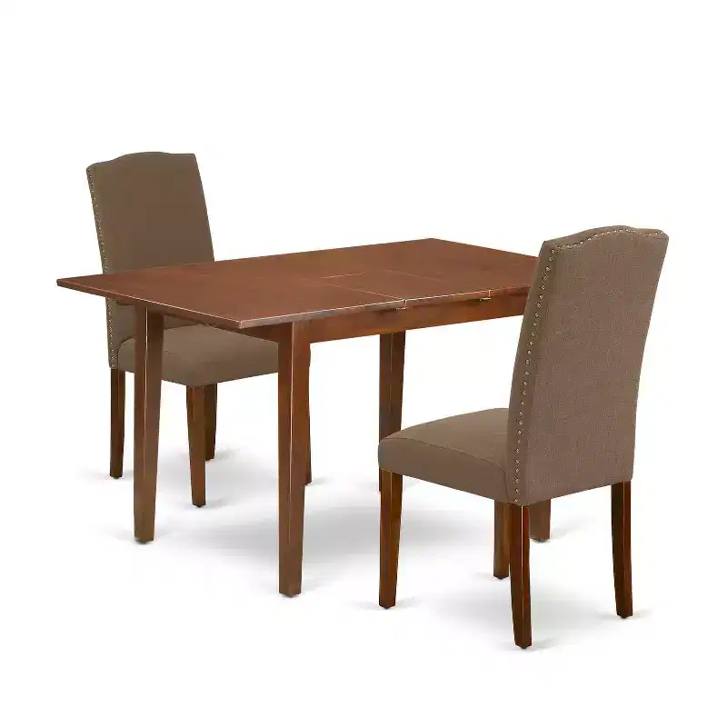 French Country Dinette Set - 3Pc Rectangular Table & 2 Chairs - 48/60 Table with Butterfly Leaf