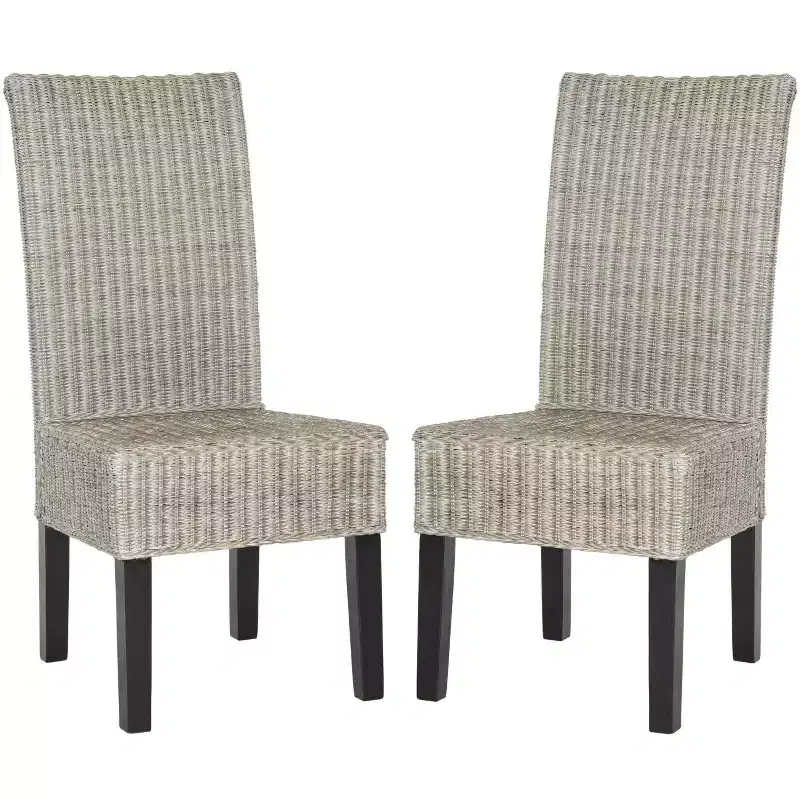 Arjun 18 H Wicker Dining Chair (Set of 2) - SEA8013 - Safavieh