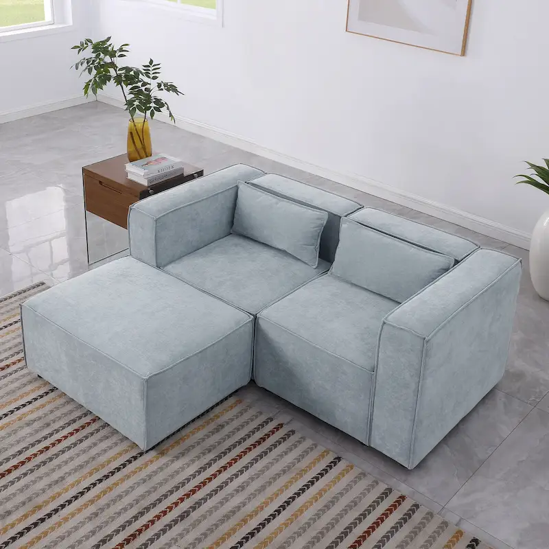 Free Combination Chenille Upholstered Modular Sectional Sofa