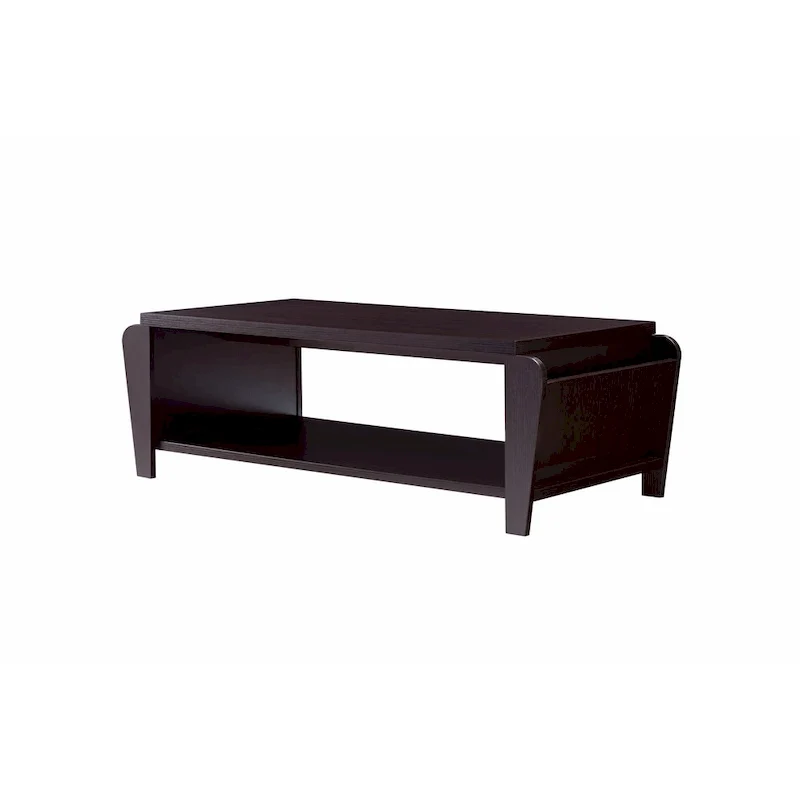 Contemporary Brown 56-inch 1-Shelf Coffee Table