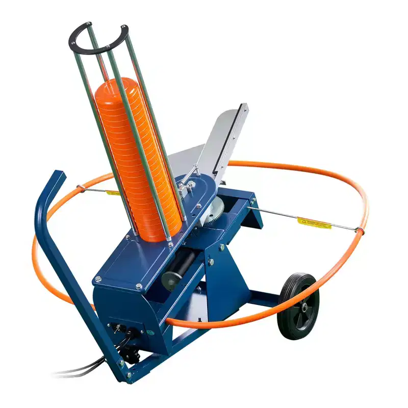 VEVOR Clay Thrower, Max 50 Clays Pigeon Thrower, 55+ Yards Automatic Skeet and Trap Launcher on Wheels - with Adjustable Angle,Blue