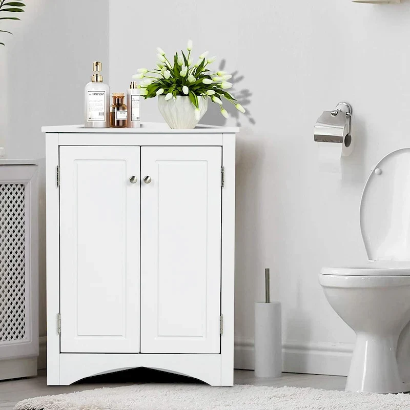 Corner Cabinet with 2 Doors and Adjustable Shelf - 31.5 H