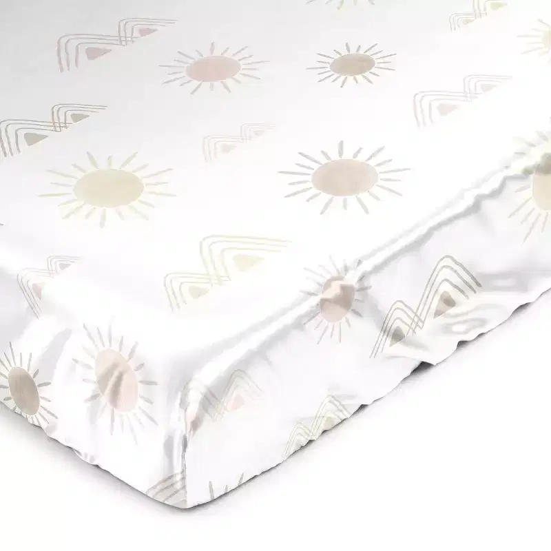 Sweet Jojo Designs Girl Satin Fitted Crib Sheet Desert Sun Pink Mauve Taupe