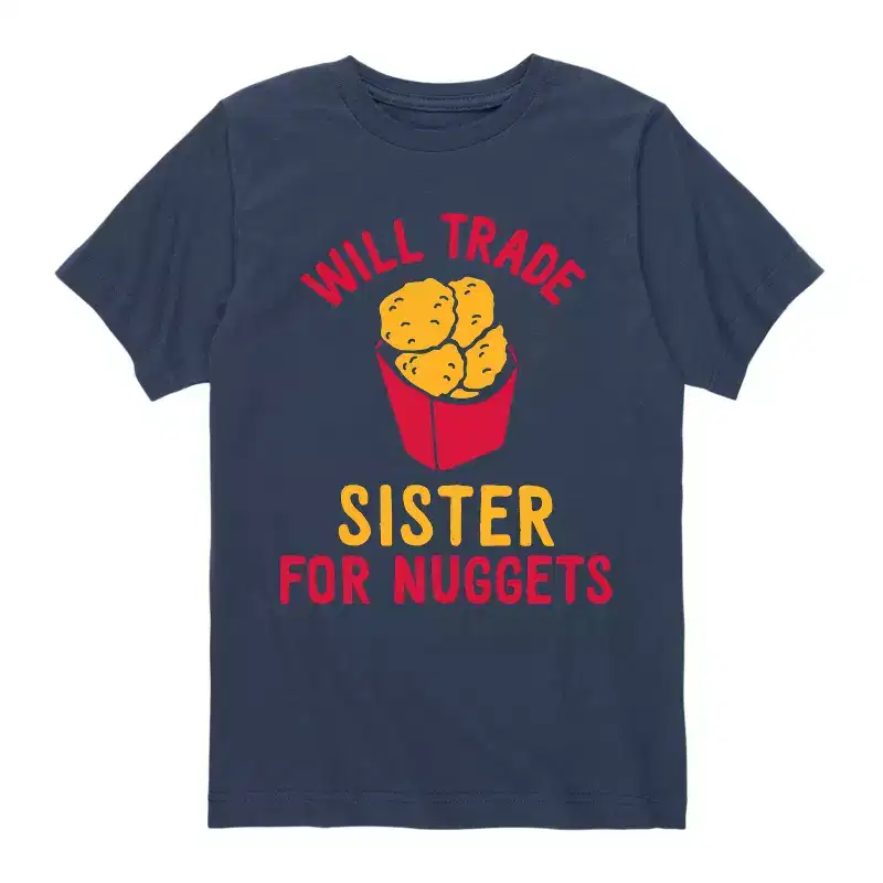 Boys' - Instant Message - Will Trade Sister For Nuggets Short Sleeve Graphic T-Shirt