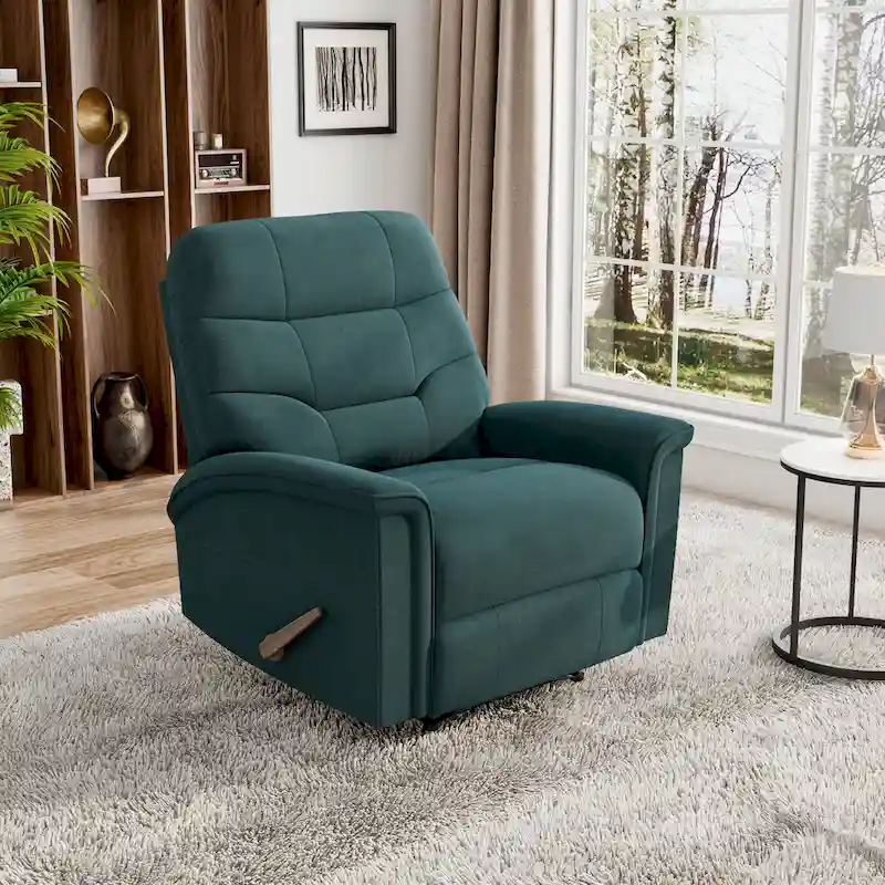 ProLounger Beck Wall Hugger Medium Blue Microfiber Recliner