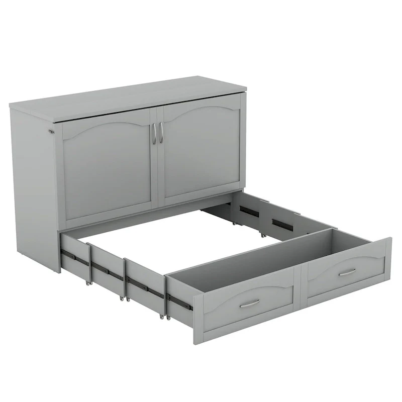 Wall Bed with Drawer, Sockets and USB Ports �C Full/Queen Size