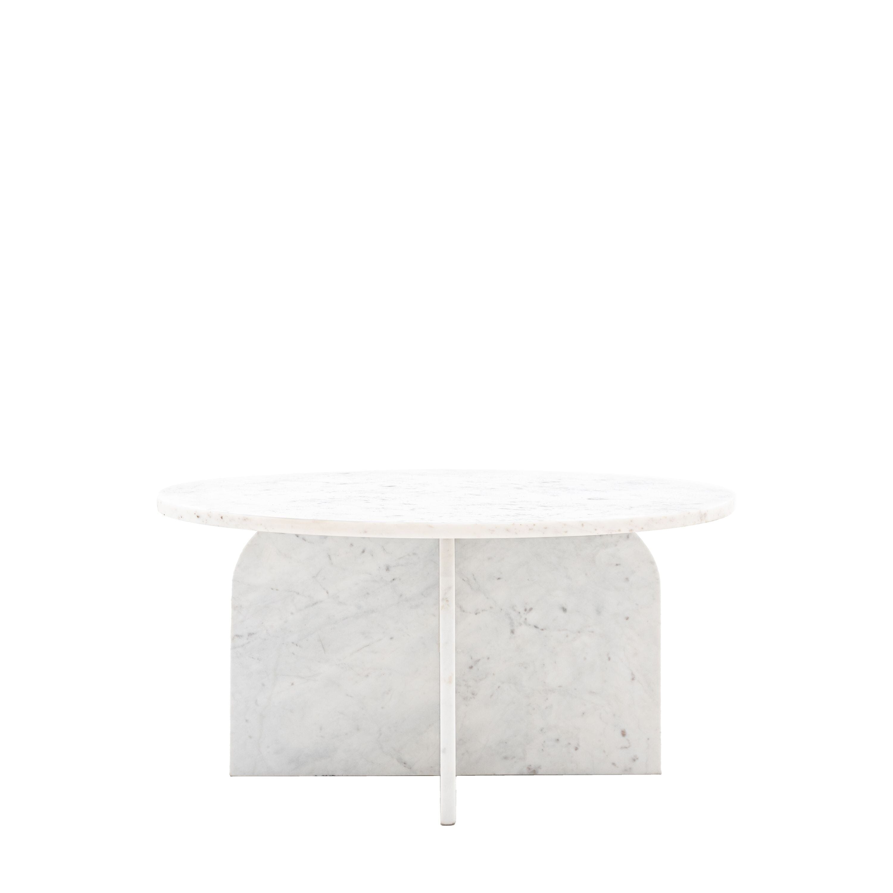 White Marble Round Coffee Table