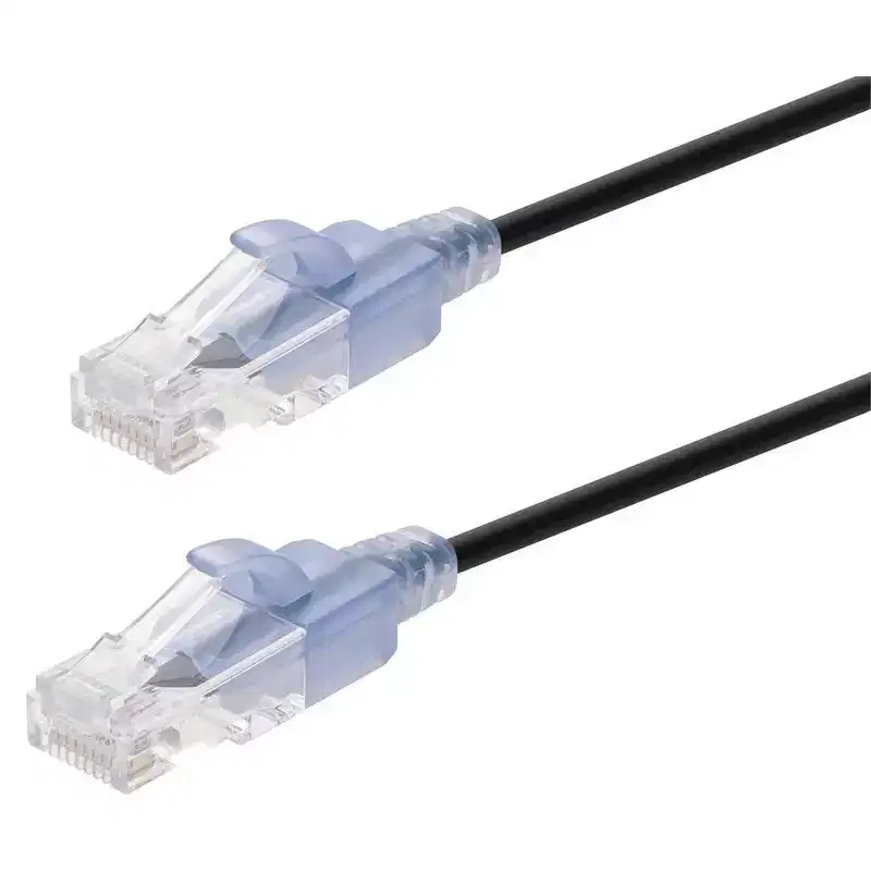 Monoprice Cat6A Patch Ethernet Cable 50 Feet Black UTP, 30AWG, 10G, Pure Bare Copper, Snagless RJ45, For Computer Network Cable, LAN, Modem, Router