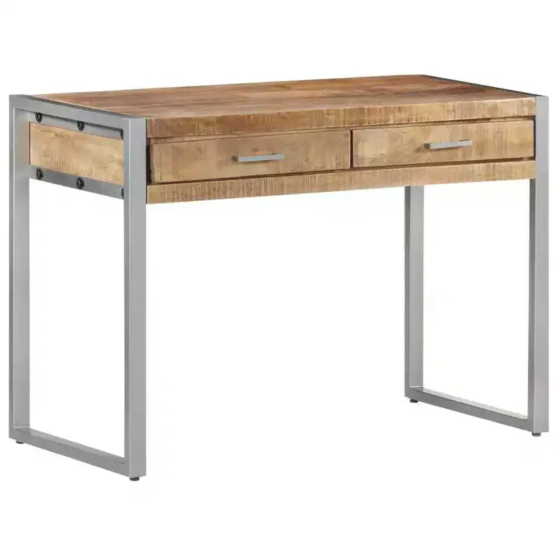 Industrial Desk 42.5"x19.7"x29.5" in Rough Mango Wood