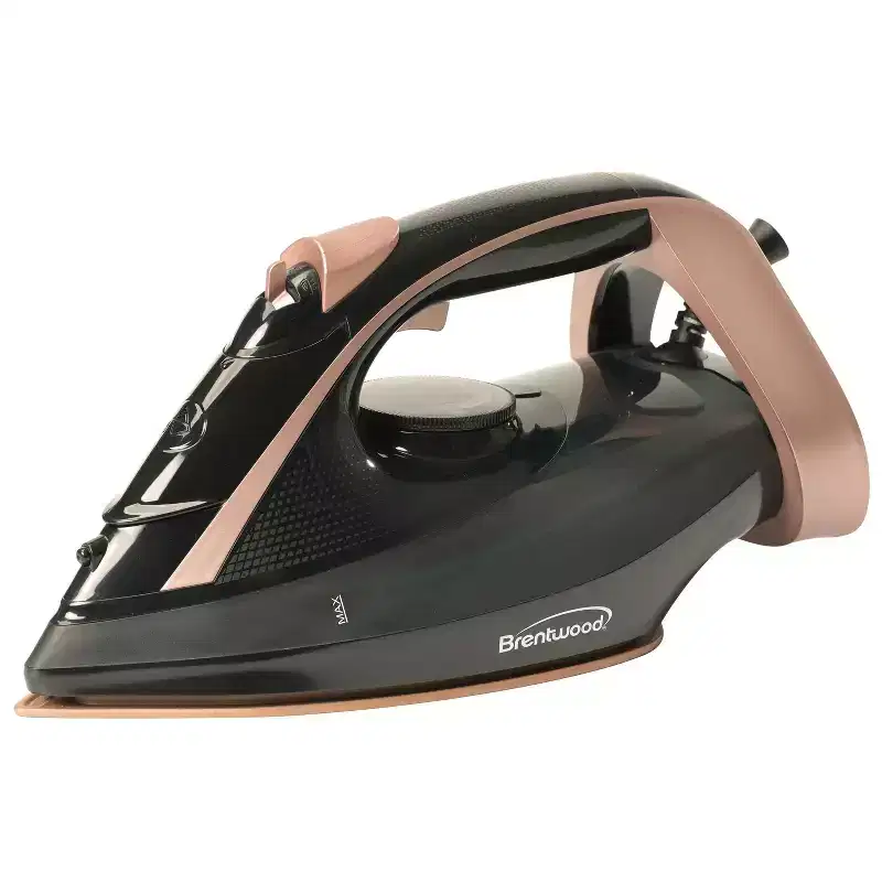 Brentwood MPI-69BKRG Nonstick Ceramic Steam Iron, Black and Rose Gold