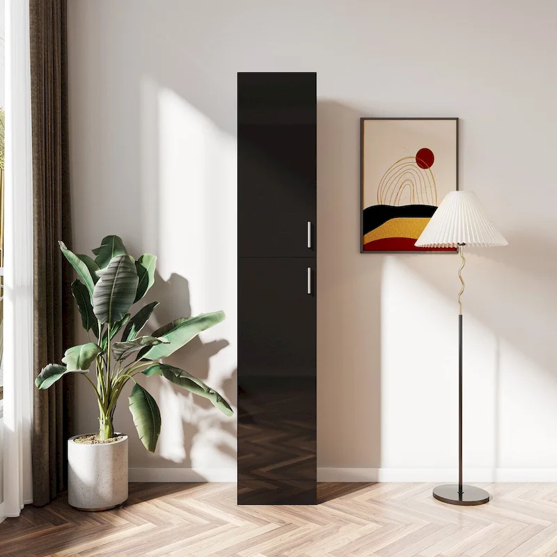 Freestanding Cabinet with Inadjustable Shelves - 13.78*11.50*74.80