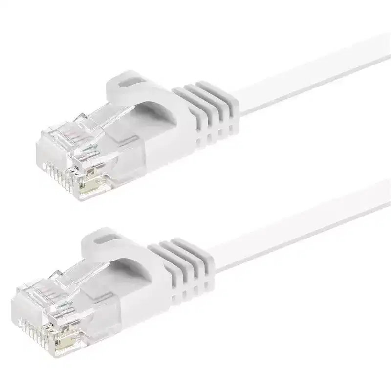 Monoprice Cat6 Ethernet Patch Cable - 1 Feet - White | Snagless RJ45, Flat, 550MHz, UTP, Pure Bare Copper Wire, 30AWG, For Network Internet Modem